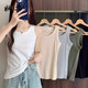 
Xianrou covers the breasts and slim I-shaped base suspender vest for women 2025 summer sleeveless outer and inner round neck top White M