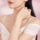 Saturday Fortune PT950 platinum bracelet for women, romantic first snow gift for girlfriend B0712597, about 2.05g 16+3cm