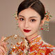 Shengli's new Chinese style classical Xiuhe small fresh simulated flower shape headdress bride wedding toast attire hair ornaments flower set