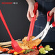 Newair barbecue tool set, high temperature resistant silicone food tongs, oil brush, scissors, barbecue tongs, non-stick steak tongs, black three-piece set, food tongs + oil brush + scissors