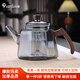 Fully high temperature resistant thickened glass steaming integrated teapot large capacity kettle side handle teapot household kettle Ash Babao steaming integrated teapot 1000ml