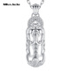 Miss JuJu pt950 platinum Pixiu pendant for men, platinum copper coin necklace, elegant necklace, pendant width is about 10mm, 10.8-11.0 grams + free black leather rope