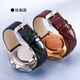 Geya watch strap original genuine leather soft leather cowhide butterfly buckle for men and women 6193/6153/8199/6213G GY leather strap [Blue] silver butterfly buckle 20MM bandwidth