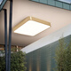 Tous cuivre en cuivre plafonnier Villa Villa Entrée Porte avant Asle Balconie Balconie étanche Ménage à feuilles carrées Terrasse lampe x3893 / grande taille 80 cm / trois couleurs réglables