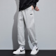 Pantalones de Zhumoke Autumn and Winter, más pantalones engrosados ​​de terciopelo para pantalones casuales de otoño de otoño masculinos sueltos y versátiles de moda Wei Nine-Cropped Pants más gris de terciopelo (6189) XL (125-155Jin [Jin equivale a 0.5 kg])