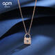 Apm baby love lock rose gold necklace fashion women simple fashion personality clavicle chain sweater chain