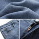 Seven Wolf Jeans Men's Spring and Summer Casual All-Match Leisure Pants Solid Color Pants Cropped Pants Men's Fashion Light Blue 34/86A