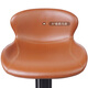 Herdonbar Stuhl moderne einfache leichte Luxushöhle High Foot Bar Stuhl Essbarhocker Haushaltsinsel Stuhl HD-733 [italienische Top-Schicht Cowhide] Braune Kohlenstoffstahlfüße
