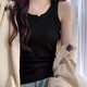 
Xianrou covers the breasts and slim I-shaped base suspender vest for women 2025 summer sleeveless outer and inner round neck top White M