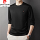 Pierre Cardin Camiseta suave de manga larga para hombres Pierre Cotton Cotton Men en otoño e invierno Nuevo suéter de cuello redondo lo suelto Camisa versátil de base versátil 829-Black 190/4xl recomendado 180-200Jin [Jin equivale a 0.5 kg]