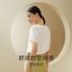 金三塔基础打底衣女真丝中式印花上衣小衫YSFDA701 丝白8229 XL