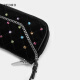 Pedro gem chain long wallet hand hold one shoulder armpit underarm women's bag PW4-66500012-1 Black S