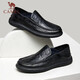 Camel (CAMEL) Classic Business Soft Sole Lightweight Commuting Gentleman Loafers Leather Shoes for Men G15S155031 Black 41