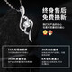 LAOLATU 999 platinum necklace for women PT950 platinum Cupid fashionable and versatile Chinese Valentine's Day gift for girlfriend and wife PT950 platinum moissanite pendant 999 pure platinum O-shaped chain (as shown in the picture)