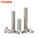 Creaby304 stainless steel cross flat head screw cross recessed countersunk head bolt national standard machine wire machine tooth screw machine screw M3x8 100 pieces