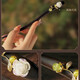 Two generations of happy hairpins, ancient style, new Chinese style rose step hairpins, high-end wooden hairpins, daily wooden hairpins for women, simple and modern