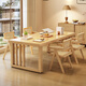 Yaqu volles massives Holz großer Bretttisch Tee Tisch Tee Tisch Büroschreibtisch Großgröße Mehrköpfige Verhandlungstischverhandlungstisch Lesestuhl C9901 Walnussfarbe großer Board Desk 160x80x75 cm Desktop Dicke ca. 6,5 cm
