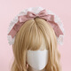 WEISHINI handmade cute Lolita hair accessories lo girl coffee maid KC headband lace bow headband decoration black