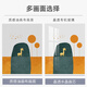 槐序石来运转餐厅装饰画饭厅挂画正方形高级感肌理画现代轻奢客厅壁画 JD12176 60*60cm晶瓷铝合金黑框