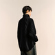 Skizzieren Sie Herrenherbst- und Winter neuer lässiger loser Pullover Strickjacken komfortable warme Jacquard Retro Design Jacke Trend 001 Buch Black L