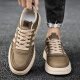 Huilirui small white shoes for men 2024 spring new fashion leather sports sneakers fashionable lightweight low-cut casual trendy shoes light luxury high-end brand light luxury high-end brand [clear I warehouse I code] khaki brown light luxury high-end brand light luxury high-end brand [clear I, warehouse I code] 39