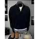 Lifeng Lei Jun's same style cleanfit henley collar sweater men's winter retro sweater men's base layer black fabric upgrade XL suitable for 130-145Jin Jin equals 0.5 kg