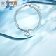 Lukfook Jewelry Platinum 950 Four-leaf Clover Double-layer Platinum Bracelet Disco Bead Bracelet Price G07TBPB0019 3.83 grams (including labor cost 383 yuan)