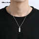 Miss JuJu pt950 platinum Pixiu pendant for men, platinum copper coin necklace, elegant necklace, pendant width is about 10mm, 10.8-11.0 grams + free black leather rope