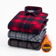 Uniqkuku Offizielle Website 2024 Neues Winterplaid plus Samthemd für Männer mittleren Alters und älteren Menschen verdicktes warmes Hemd 9903 L