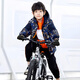 KELME Children's Gloves Winter Warm Cycling Electric Bicycle Outdoor Windproof Cold Plus Velvet Football Sports Black