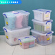 
Thickened Hengda storage box multi-functional simple transparent plastic toy box car storage box sorting box 2687 about 55L transparent wheels