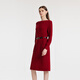 Gloria New Year's red dress red new slimming temperament one-line collar knitted dress 1C1C4G2N0 53R pepper red S