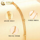 CHINA GOLD 18K Gold Plain Gold Versatile Bracelet Women's Double-layer Gold Beads Hand Jewelry Valentine's Day Birthday Gift for Girlfriend and Lover 18K Gold Beads Double-layer Bracelet + Rose Gift Box