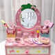 Spielen Sie Kinderspielzeugkosmetik-Set Make-up-Tisch-Schmuckschachtel Little Girl Prinzessin 3-6 Jahre alt, um das Geburtstagsgeschenk von House Make-up + Friseur-Farbverkleidertisch zu feiern