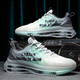 
GUQIAN men's shoes 2025 new sports and leisure running cushion shock-absorbing junior high school students' height-enhancing dad shoes trendy shoes for men TK757 gray-green 43 (265mm)