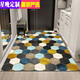 Xingwan Light Luxury Diatom Mud Entry Floor Mat Door Water-Absorbent Anti-Slip Entry Mat Entrance Full Floor Dirty-Resistant Household Door Mat Orange Strip 100*160cm