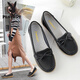 Playboy (Playboy) Damenschuhe Herbst Herbst bequeme Soft alleinige Schuhe Frauen Mode Krankenschwester kleine Lederschuhe Frauen Freizeitschuhe Frauen 1615 Schwarz 38