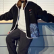Nike (Nike) Jacket Men's Top Spring y Autumn New Tarm Tarming Lamb Stand Collar Fashion Aear Chaqueta casual FZ6194-010/Negro/Año de Dragon Limited S (165)/Sugirió 100-120Jin [Jin equivale a 0.5 kg]