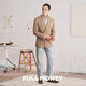 FULL MONTY [Marzotto fabric] Wool suit jacket for men business slim single and double-breasted suit 2024 winter khaki 3432 42