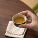 
BEYZK small tea plate, two people, Kung Fu small tea set, simple and modern home use SN3886, black pottery lifting beam, two cups, imitation black gold small long plate