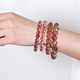 Fat Donglai's same style red hair crystal kelami natural copper hair crystal bracelet for men and women hair crystal bracelet turn (style) bead diameter 10MM