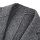 
DK high-end men's herringbone wool suit men's winter double-sided wool suit jacket short large size wool coat gray XL (180)