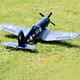 Modèle d'avion télécommandé de la Seconde Guerre mondiale, avion à voilure fixe f4u, simulation d'avion de chasse pirate comme un vrai avion, modèle d'avion télécommandé, modèle d'avion bleu de l'armée de l'air, machine complète RTF (accélérateur gauche) + batterie de secours