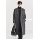 
Earl Dowel Goose-in-Line Full Wool Double-Side Wool Coat 100% Men's Long Over-Knee Warm Jacket 2024 Autumn and Winter New Style Black (plus removable-Goose-In-Line) M (170)