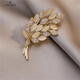 LAST KISS wheat ear brooch for women 2025 new style light luxury high-end exquisite fashion design niche high-end chest Valentine's Day gift cat's eye brooch