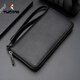 Specht echtes Leder-Leder-Reißverschluss Brieftasche 2025 Neues langes Multi-Karten-Handgrabungsbeutel Herren Brieftasche Cowhide Leder Clutch Einfache Verpackung