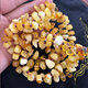 Pguvs Amber Beeswax Shape Bracelet Women's Regular Hand Circumference Random Delivery Style 2 (Garnet Separator Beads)