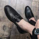 Katile Crocodile Winter Style Coreano Corea Toe Cuero zapatos para hombres Zapatos de hombres casuales de moda británica para estilistas de negocios Doudou zapatos para hombres un pie 6191 Black 40 zapatos deportivos Tamaño