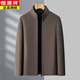Hengyuanxiang double-sided woolen coat with removable goose down lining men's winter stand-up collar short thickened jacket camel 170