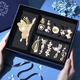 Gunai high-end hairpins for the back of the head 2025 new hairpins, headwear, headbands, women's high-end light luxury hairbands, rubber bands, small grabbers, romantic butterfly hair accessories gift box